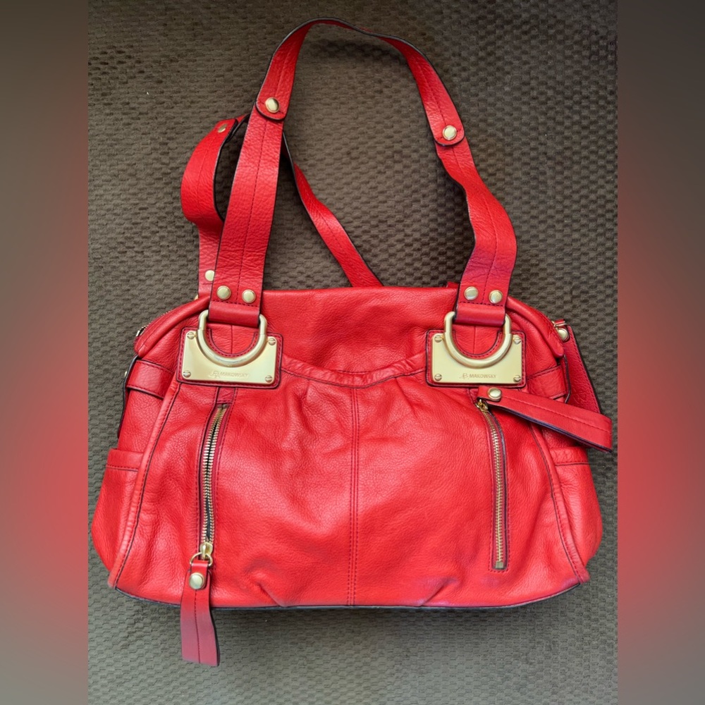Vintage Y2K red leather bag